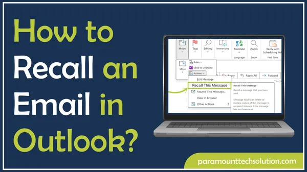 How to Recall an Email in Outlook