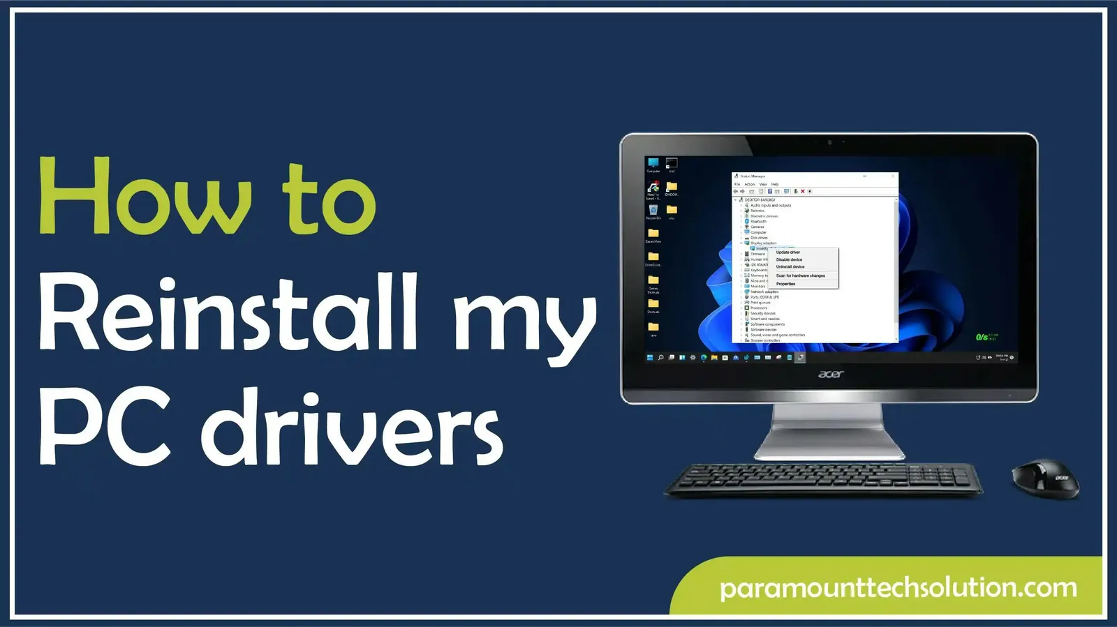  How to Reinstall my PC drivers 