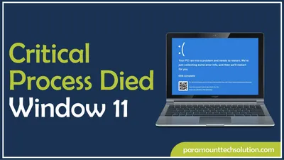 Critical Process Died Windows 11 BSOD Error 