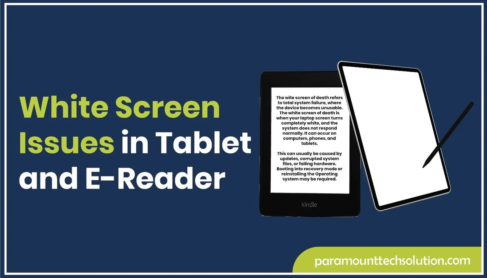 White Screen Issues in Tablet and E-Reader